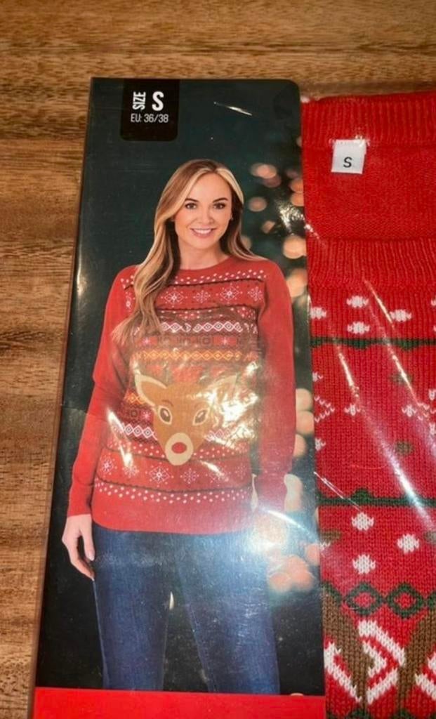 Kersttrui maat s dames nieuw rood, Ophalen of Verzenden, Nieuw, Maat 36 (S), Rood