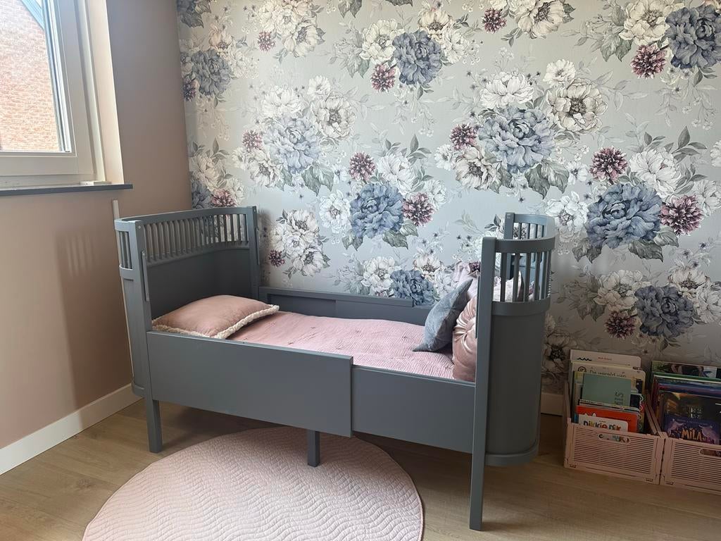 Sebra junior ledikant incl. matras en verlengmatras, Ophalen, Gebruikt, 70 tot 85 cm, 140 tot 160 cm