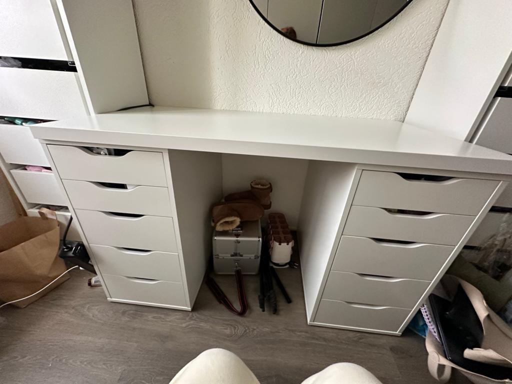 IKEA Alex bureau met lades (makeup tafel), Ophalen of Verzenden, Gebruikt