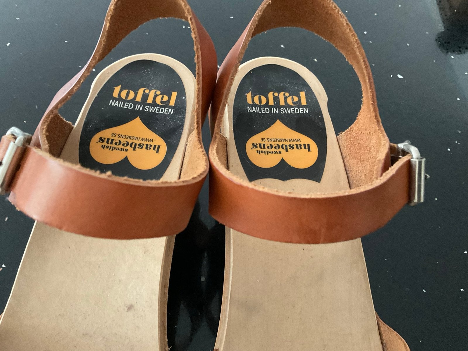 Z.g.a.n. Zweedse Hasbeens Toffel sandalen maat 41, Ophalen of Verzenden, Zo goed als nieuw, Bruin, Sandalen of Muiltjes