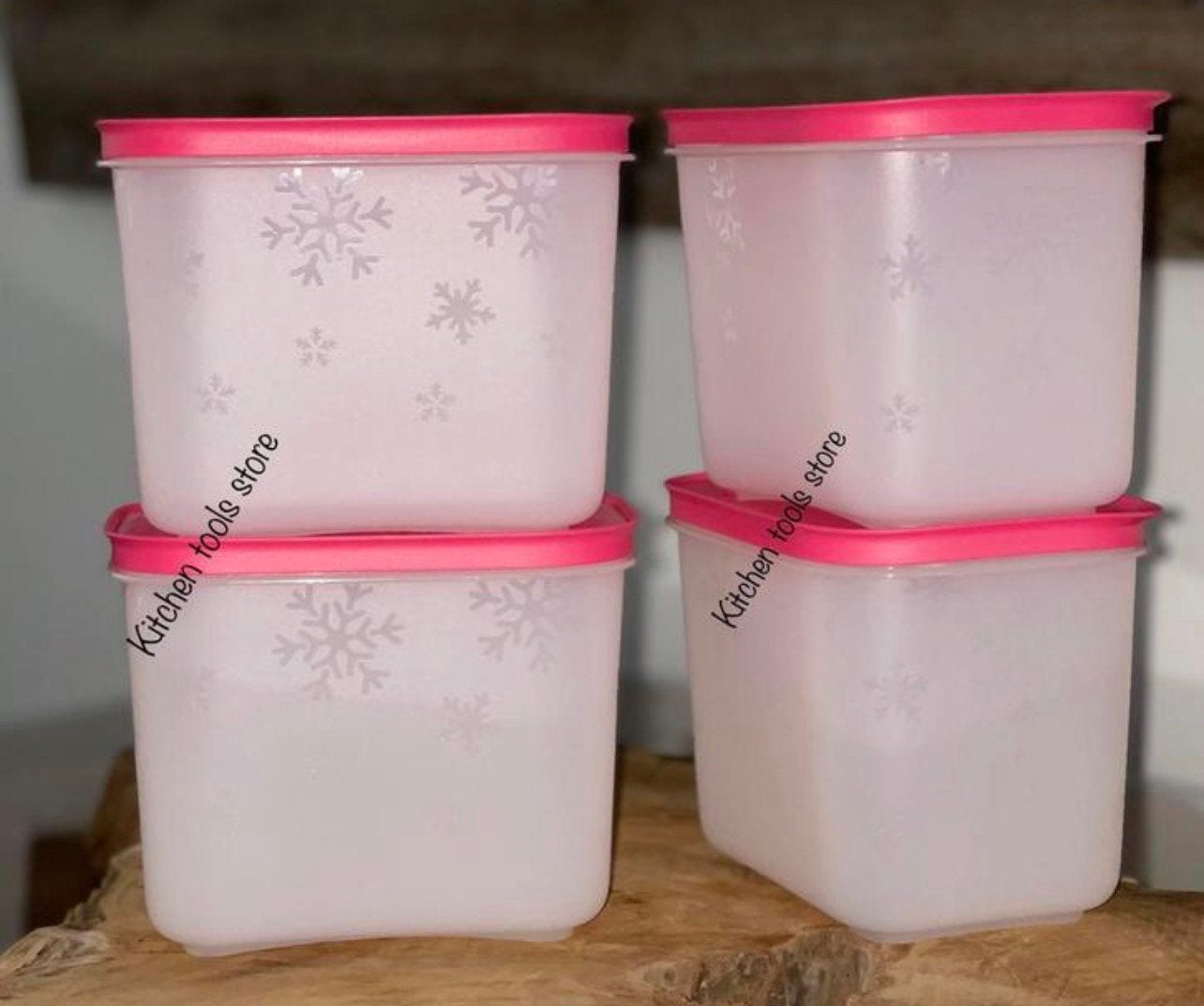 Tupperware Diepvriesdozen set igloo Alaska 4x 1,1L voorraad, Overige kleuren, Nieuw, Ophalen of Verzenden, Bak of Kom