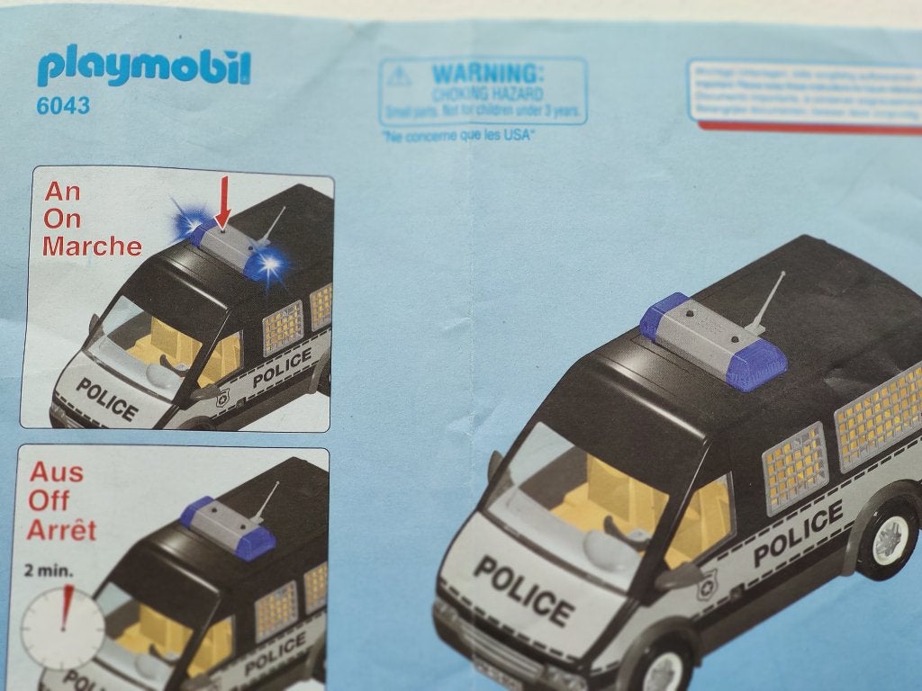 Playmobiel Politie Mobiele eenheidbus zwaailichten & sirene, Ophalen, Complete set, Overige typen, Zo goed als nieuw