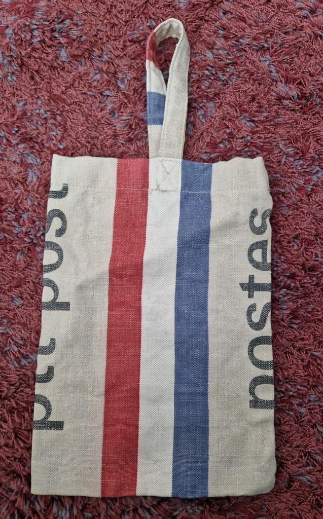 Tasje gemaakt van/uit originele PTT postzak , vintage, Ophalen, Gebruikt