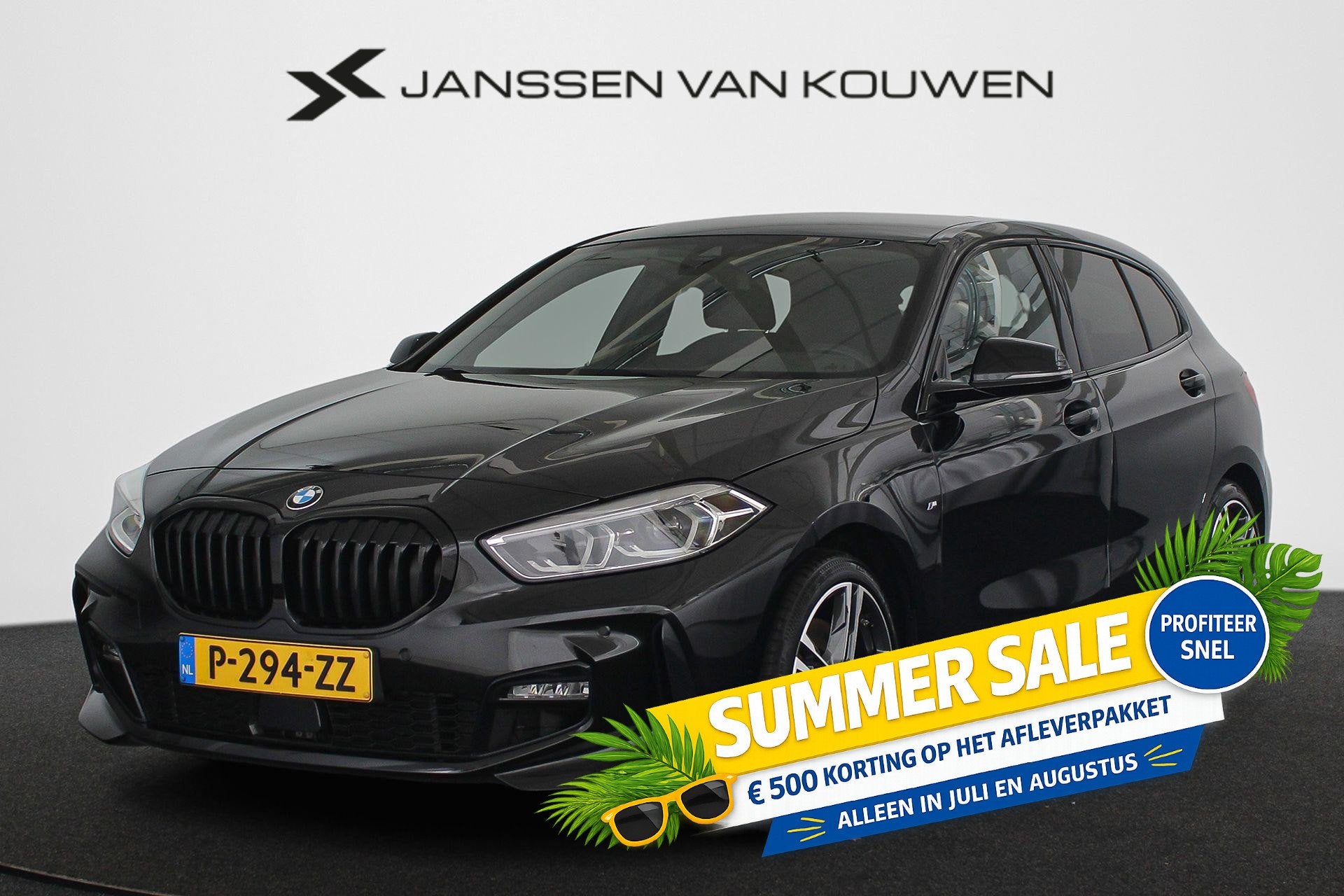 BMW 1-serie 120i Business Edition Automaat M Sport Stoelverw, Auto's, Gebruikt, 4 cilinders, Zwart, 178 pk