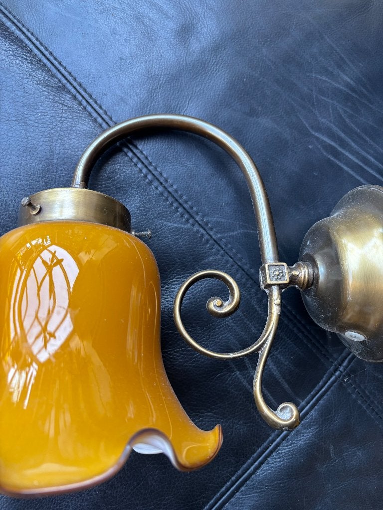 Wand lampen, Ophalen, E14 (klein), Zo goed als nieuw, Glas