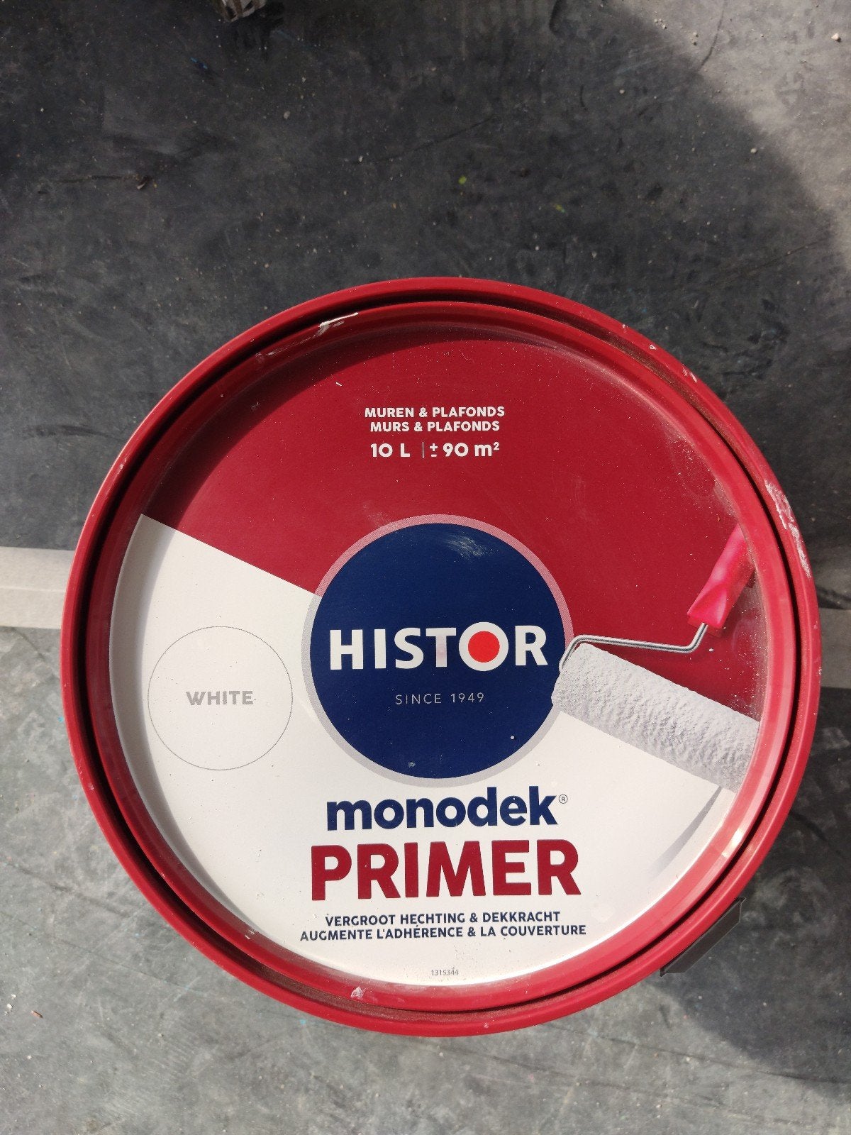 Histor Monodek Primer wit, Ophalen, 5 tot 10 liter, Wit, Nieuw