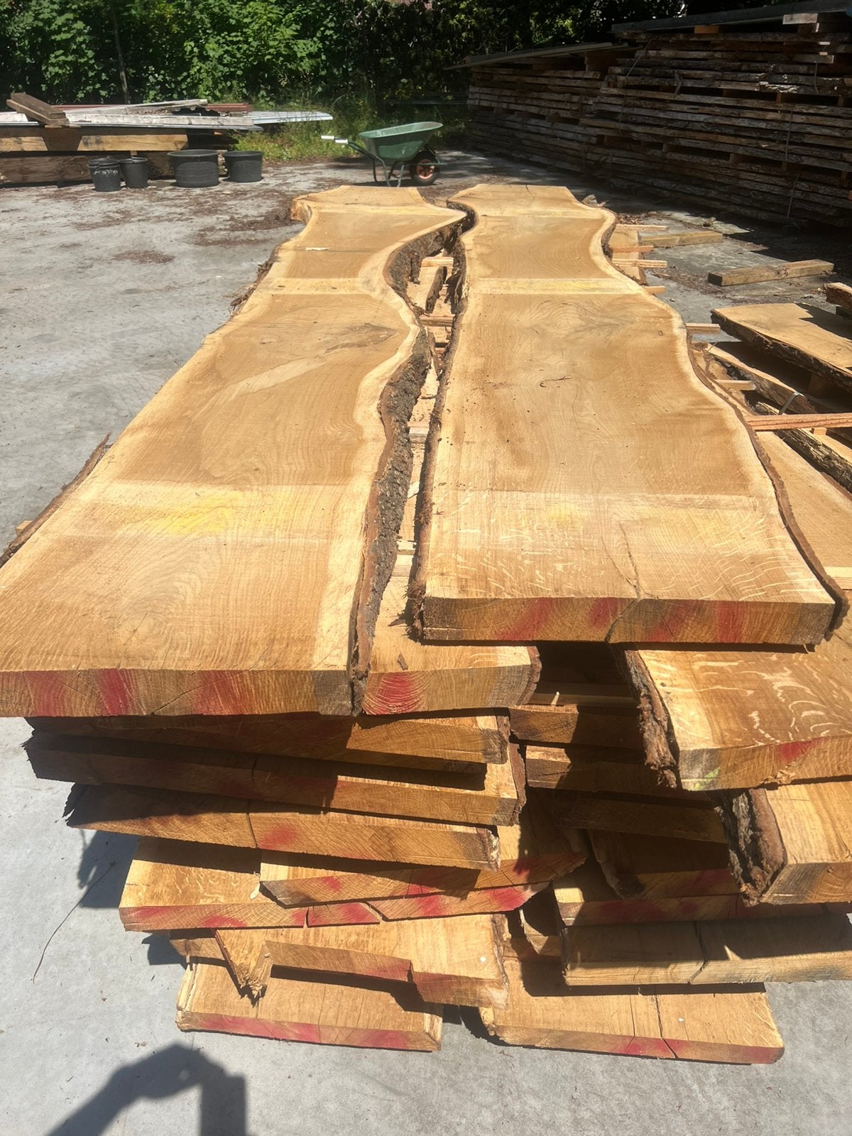 Eiken delen droog., Ophalen of Verzenden, Zo goed als nieuw, 250 cm of meer, Planken