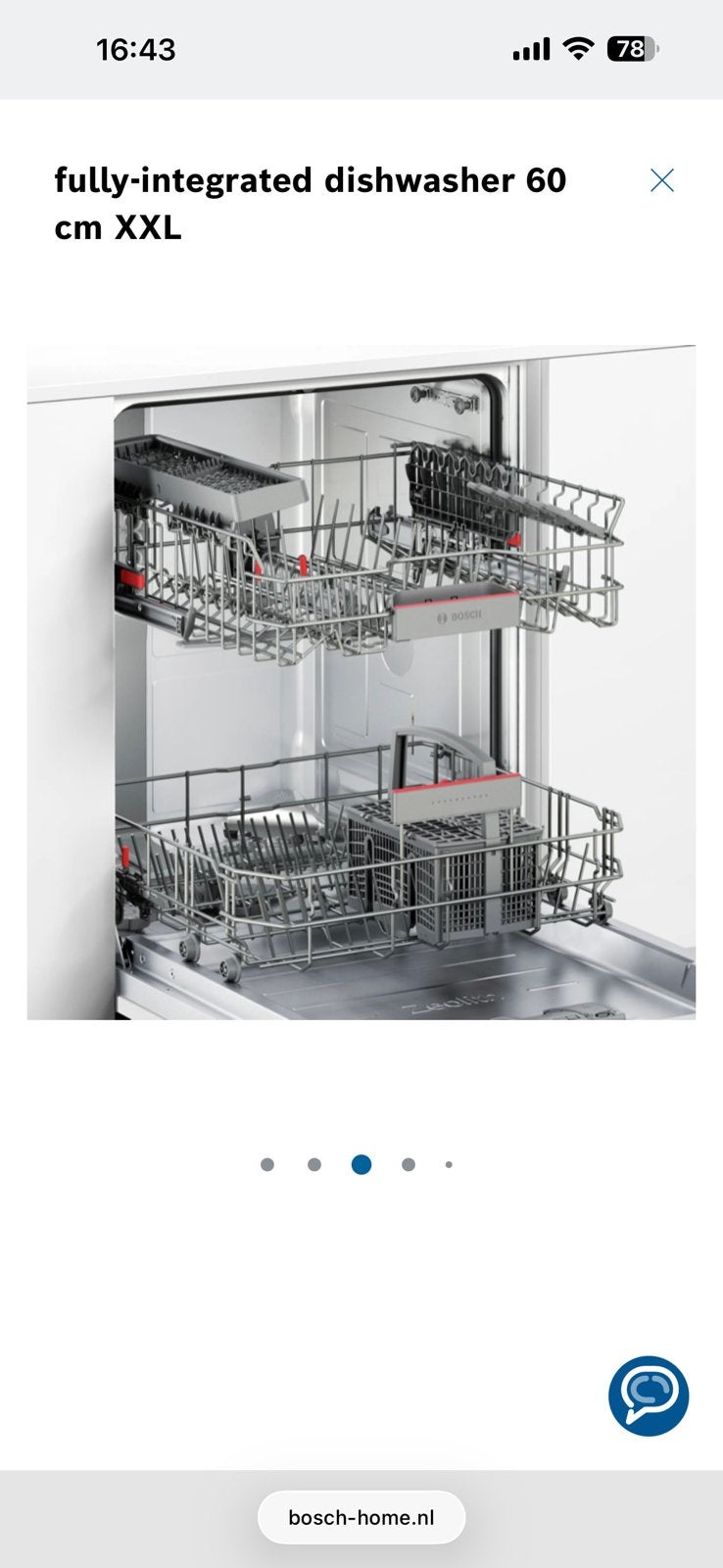 Luxe Bosch inbouw vaatwasser, Ophalen, Inbouw, 85 tot 90 cm