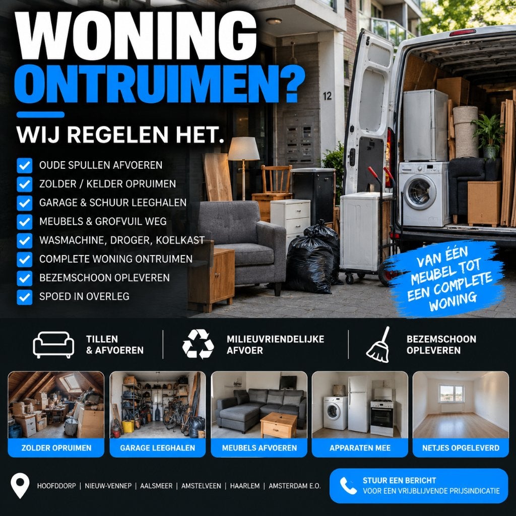 Woning Ontruimen & Oude Spullen Afvoeren | Snel Geregeld, Ophalen