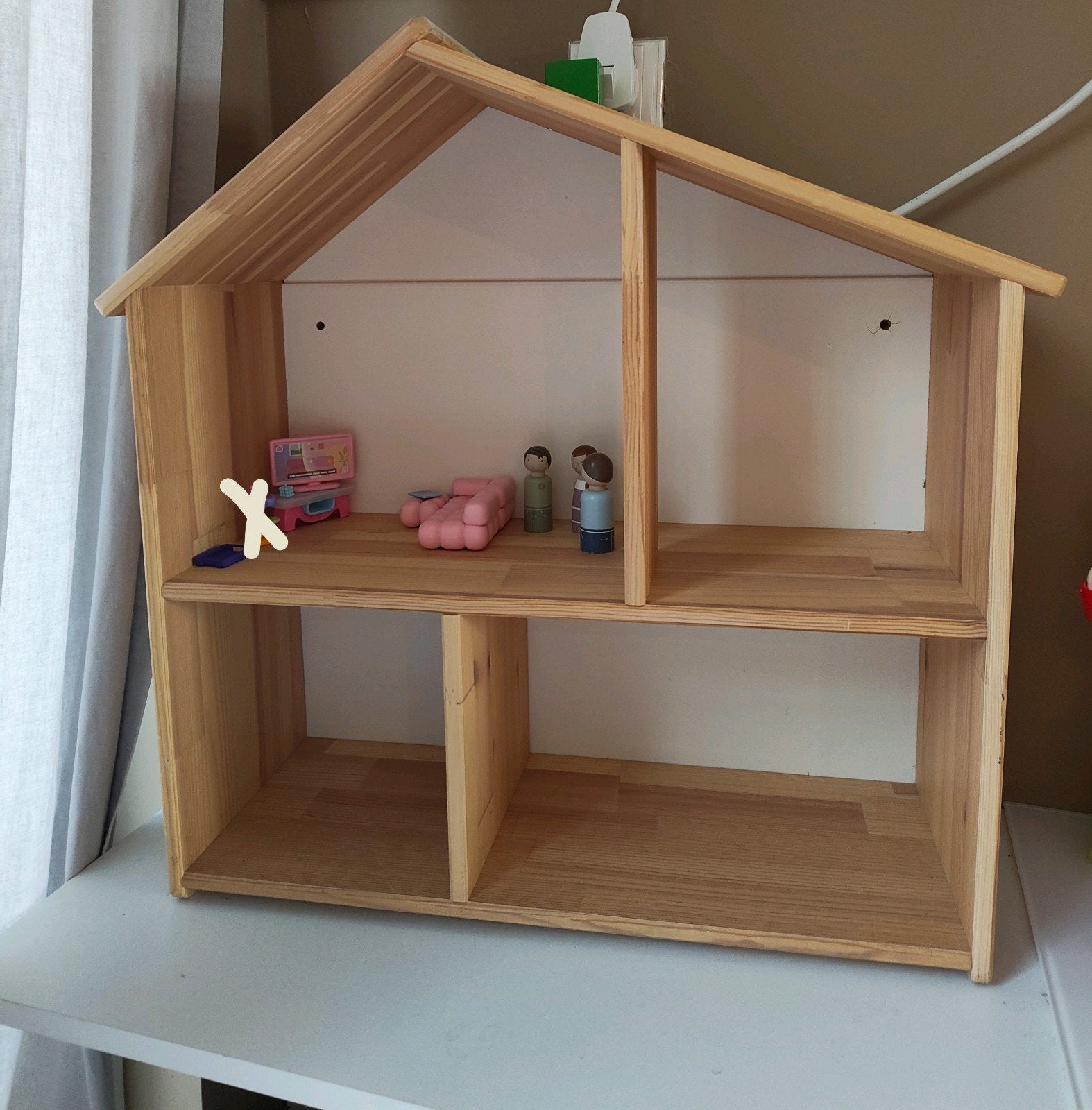 Houten poppenhuis/ open wandkast Ikea 'FLISAT', Ophalen, Gebruikt, Poppenhuis