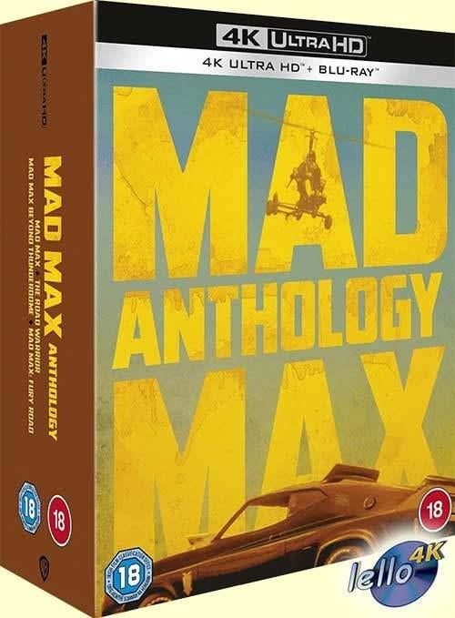 Blu-ray 4K: Mad Max Anthology (Mel Gibson, Tom Hardy) UK NLO, Cd's en Dvd's, Blu-ray, Ophalen of Verzenden, Zo goed als nieuw