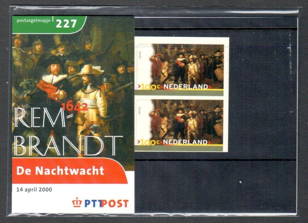 Postzegelmapje 227 - De Nachtwacht - 14 april 2000., Ophalen of Verzenden, Na 1940, Postfris