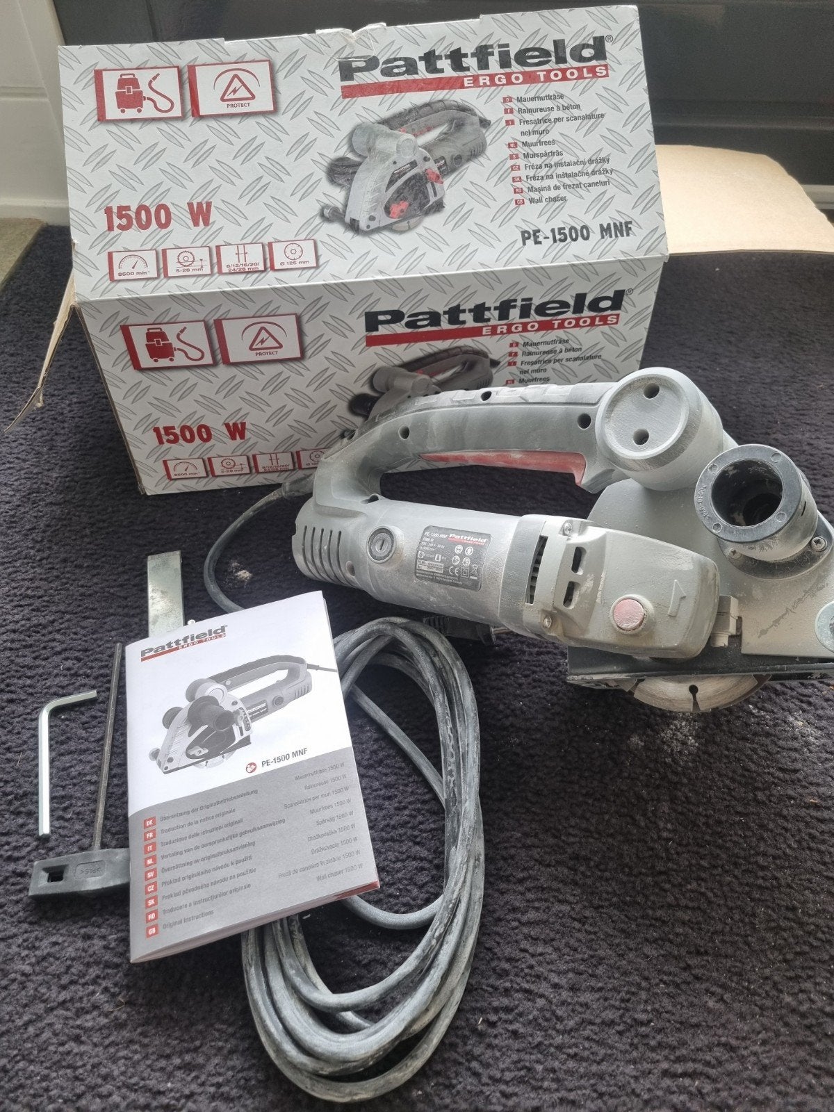 Pattfield PE 1500 MNF Muurfrees - Z.g.a.n., Ophalen of Verzenden, Zo goed als nieuw, Overige typen, Overige merken