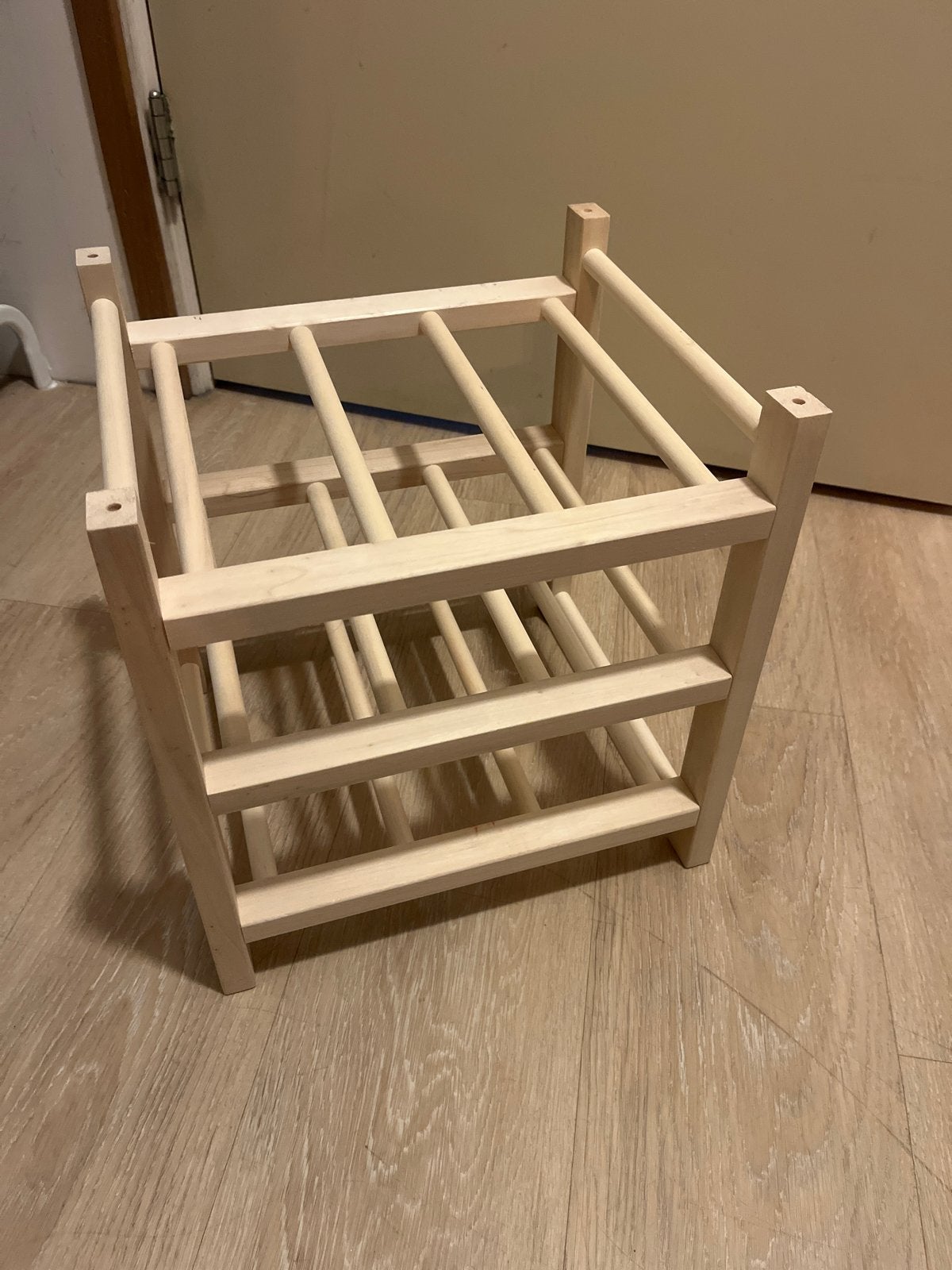 Houten wijnrek IKEA, Ophalen, 5 tot 15 flessen, Zo goed als nieuw, 5 – 50