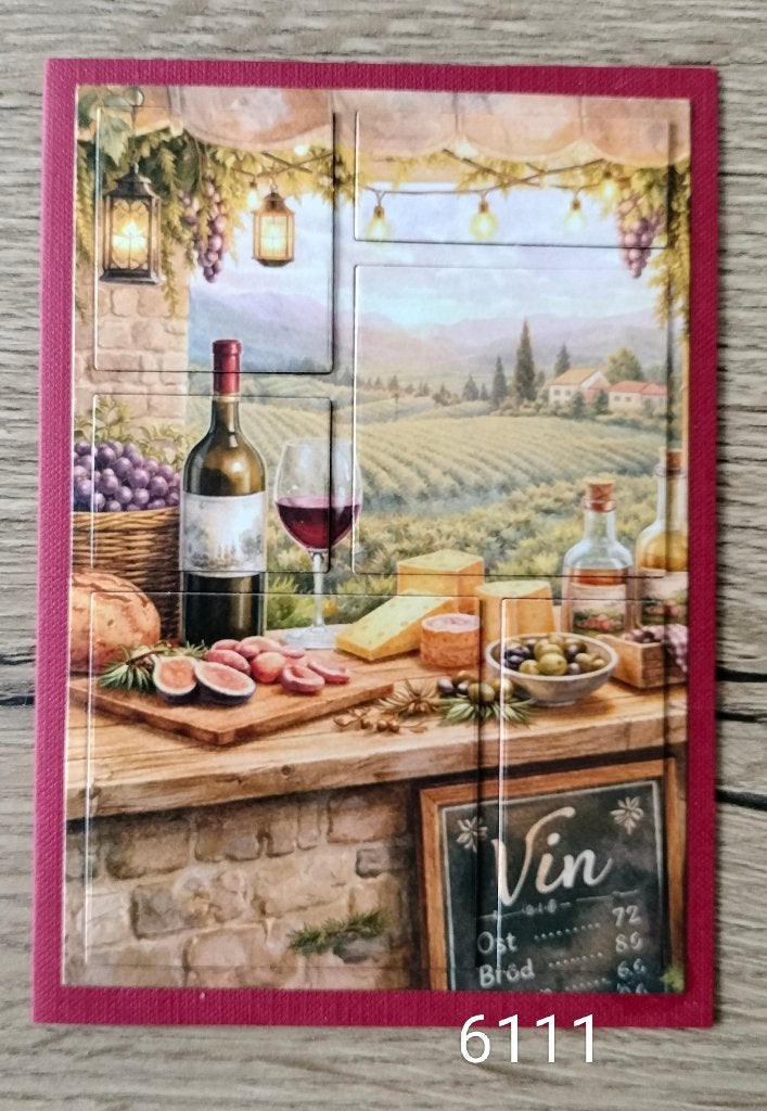 Handgemaakte kaart "toscane" (6111), Ophalen of Verzenden, Nieuw, Overige thema's