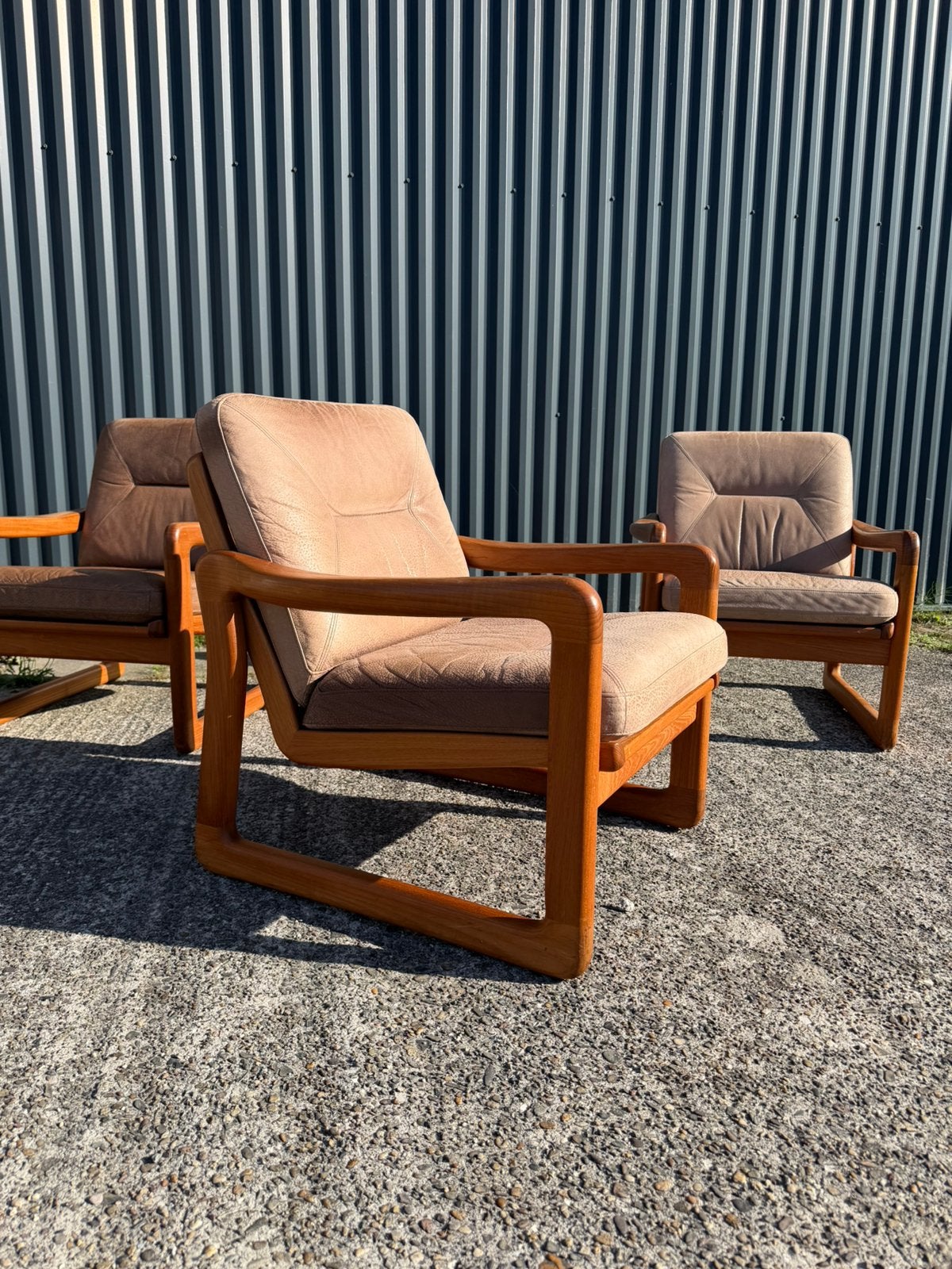 Vintage easy chair silkeborg deens teak prijs per stuk, Ophalen, Gebruikt, C, 75 tot 100 cm