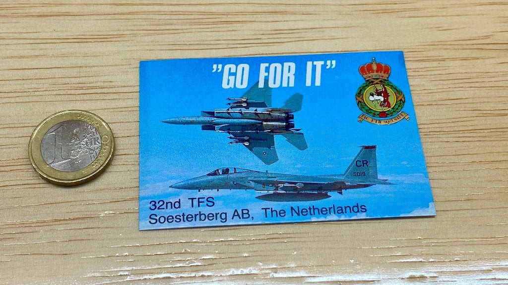 32nd TFS visitekaartje, Ophalen of Verzenden, Zo goed als nieuw, Kaart, Foto of Prent