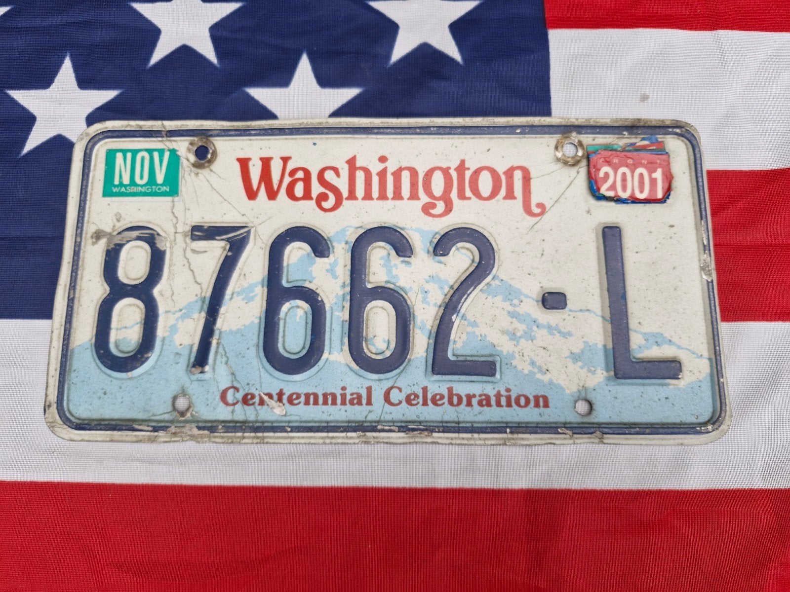 Kentekenplaat Washington USA Nummerplaat nummerbord License, Verzenden, Gebruikt, Auto's