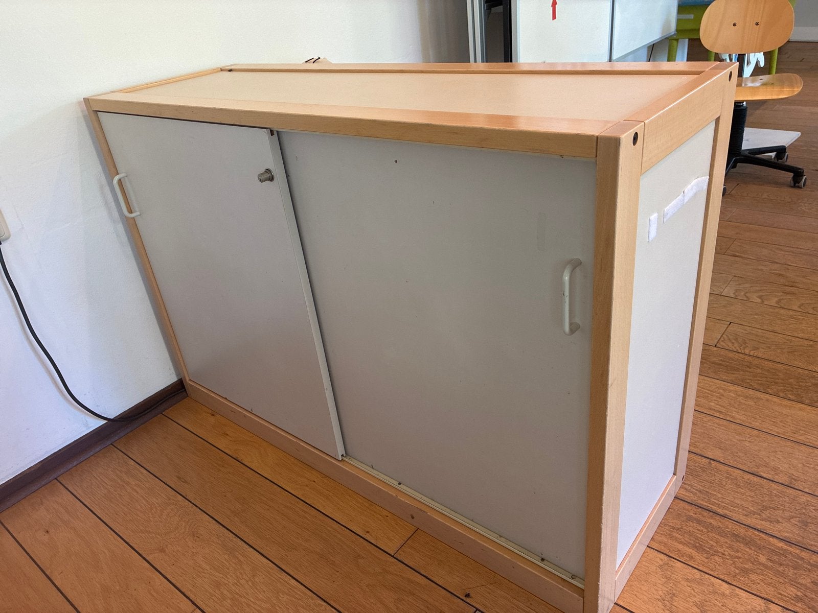 Houten kast met schuifdeuren, Huis en Inrichting, Kasten | Overige, Ophalen, Gebruikt