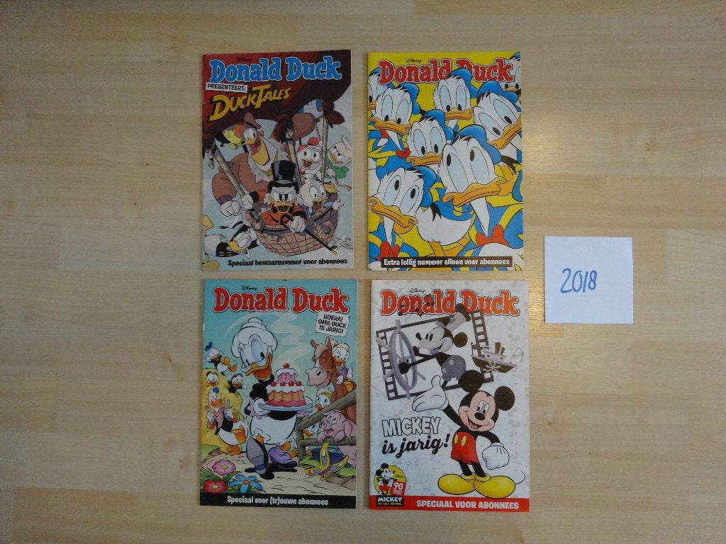 4x Donald Duck bewaarnummer jaargang 2018, Meerdere stripboeken, Ophalen of Verzenden, Zo goed als nieuw