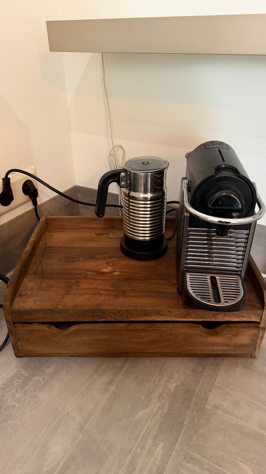 Nespresso Krups koffiemachine met melkopschuimer