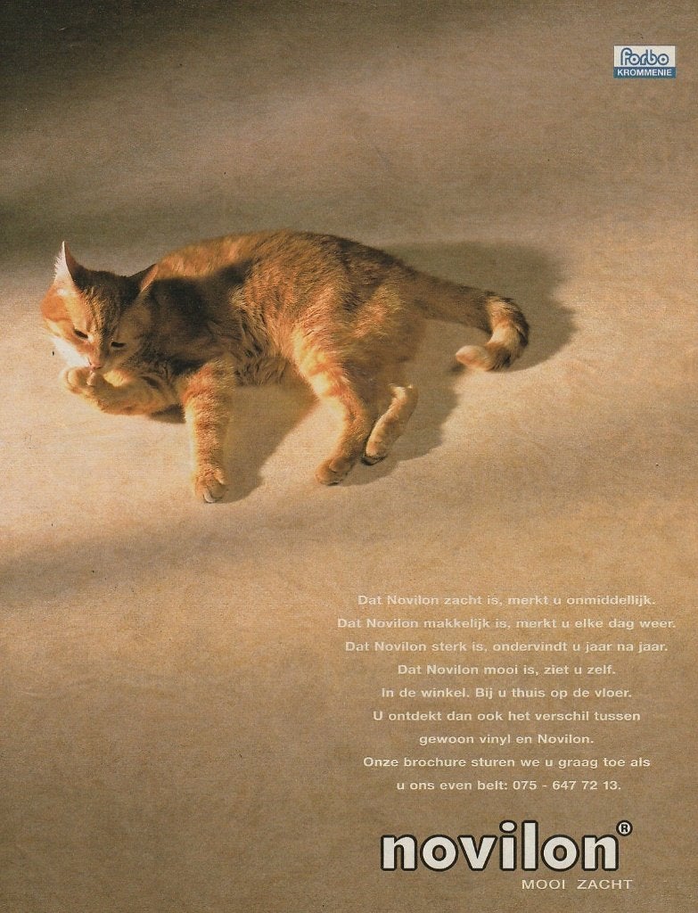retro reclame 1997 Krommenie Novilon zachte vloeren, Verzenden, Overige typen