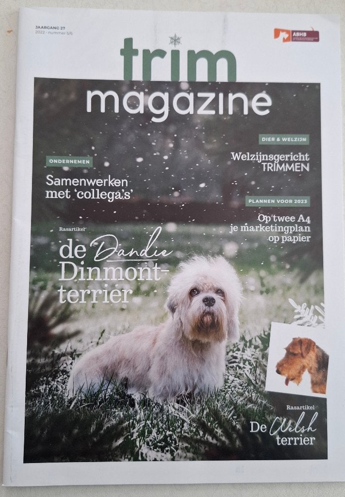 Trimblad Jrgang 27 2022 nr 5-6 Dandie Dinmont, Welsh Terrier, Ophalen of Verzenden, Nieuw, Honden