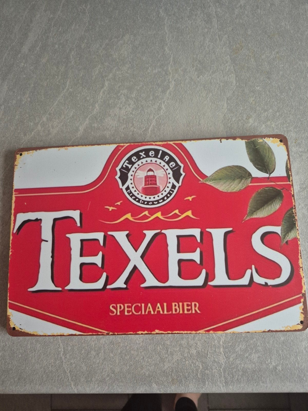 Texels Speciaalbier Reclamebord - Vintage Look, Ophalen of Verzenden