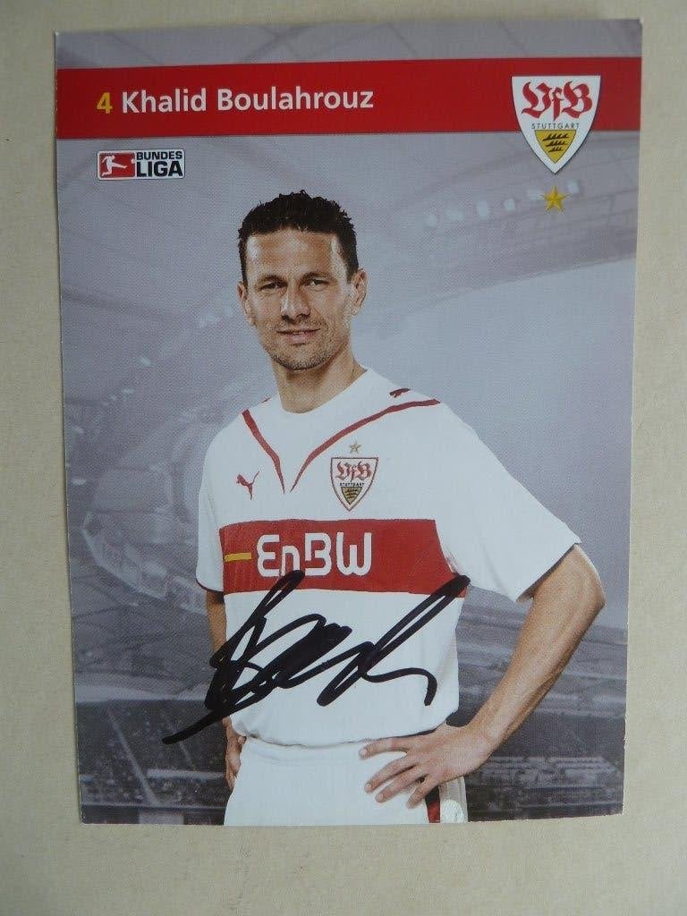 Spelerskaart.  Khalid.Boulahrouz. VFB Stuttgart. 2009/2010, Ophalen of Verzenden, Zo goed als nieuw, Buitenlandse clubs, Spelerskaart