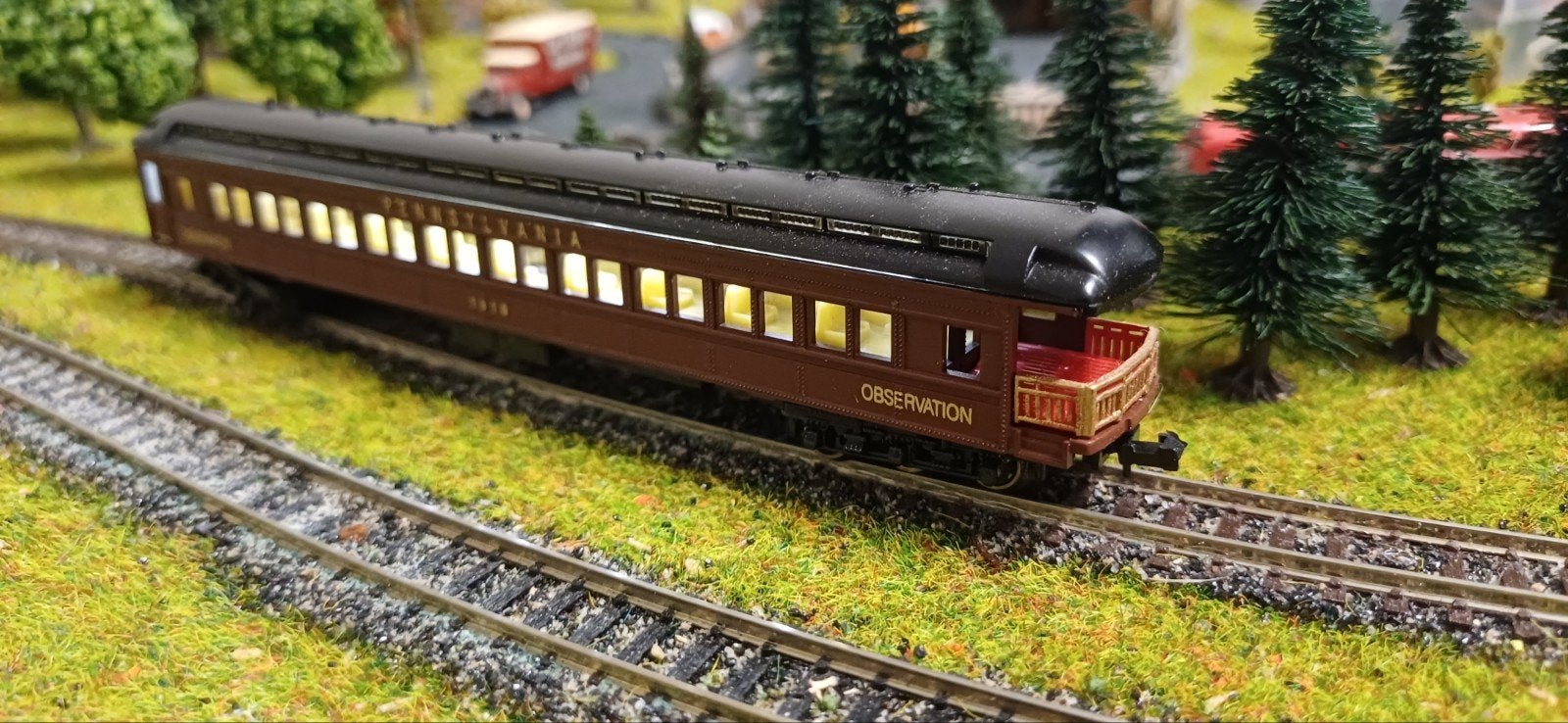 Pennsylvania Observation Wagon met verlichting, Overige merken, Gebruikt, Gelijkstroom, Wagon