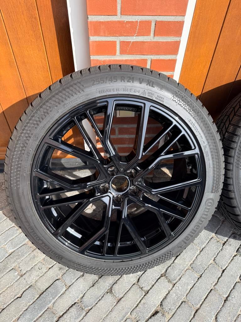 BRock B41 21 inch velg met Continental TS870P winterband., Ophalen, Gebruikt, 255 mm, Banden en Velgen