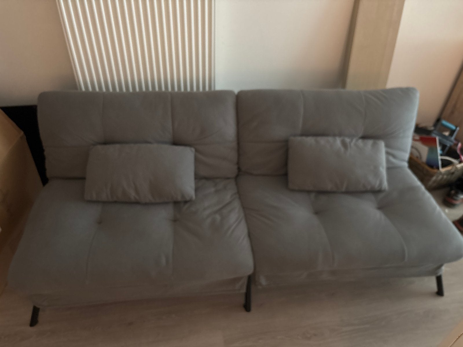 Nieuwe slaapbank - grijs, verstelbaar