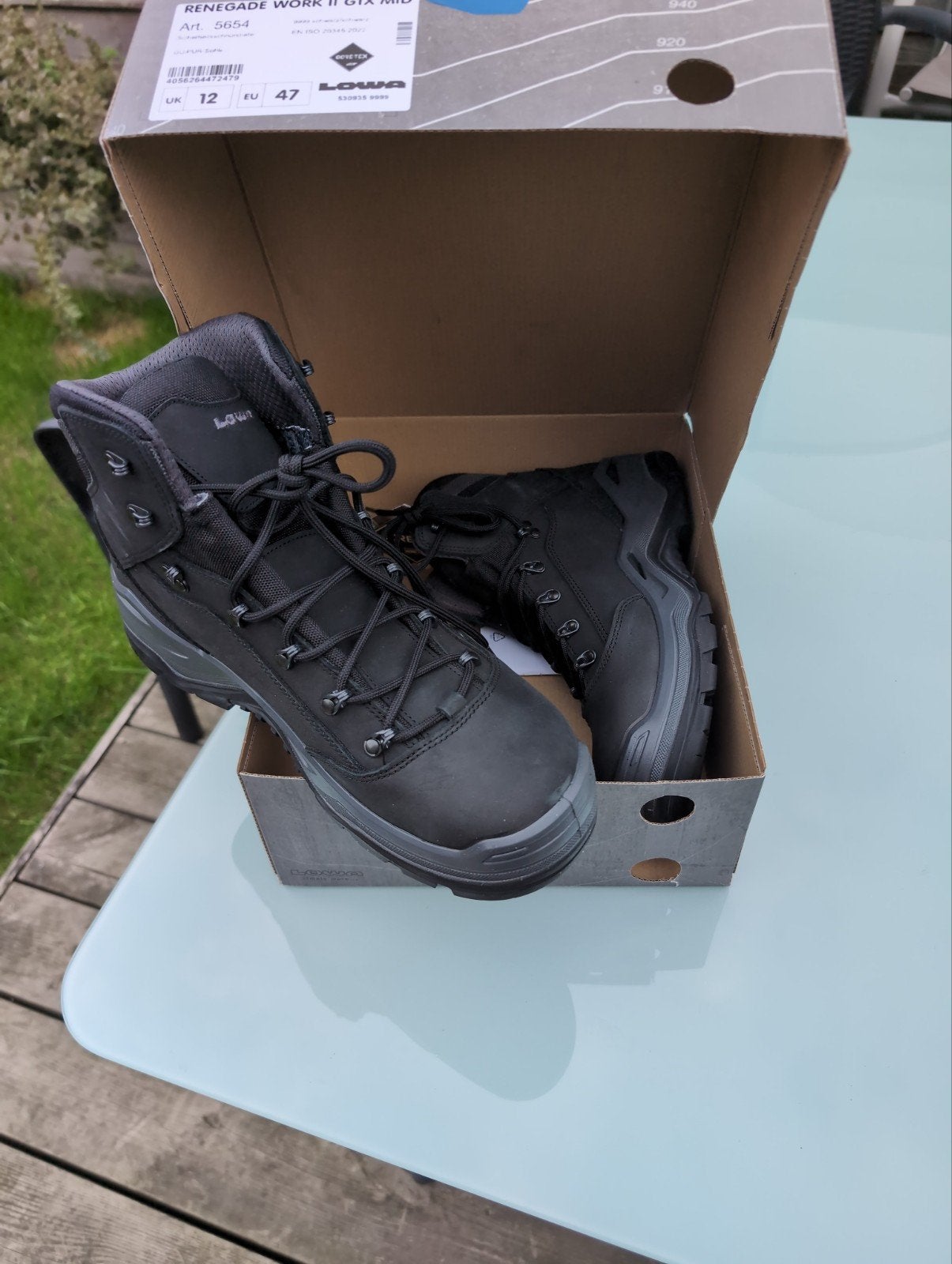 Lowa Renegade Work II GTX Mid S3 werkschoenen maat 47, Kleding | Heren, Lowa, Zwart, Nieuw, Ophalen of Verzenden