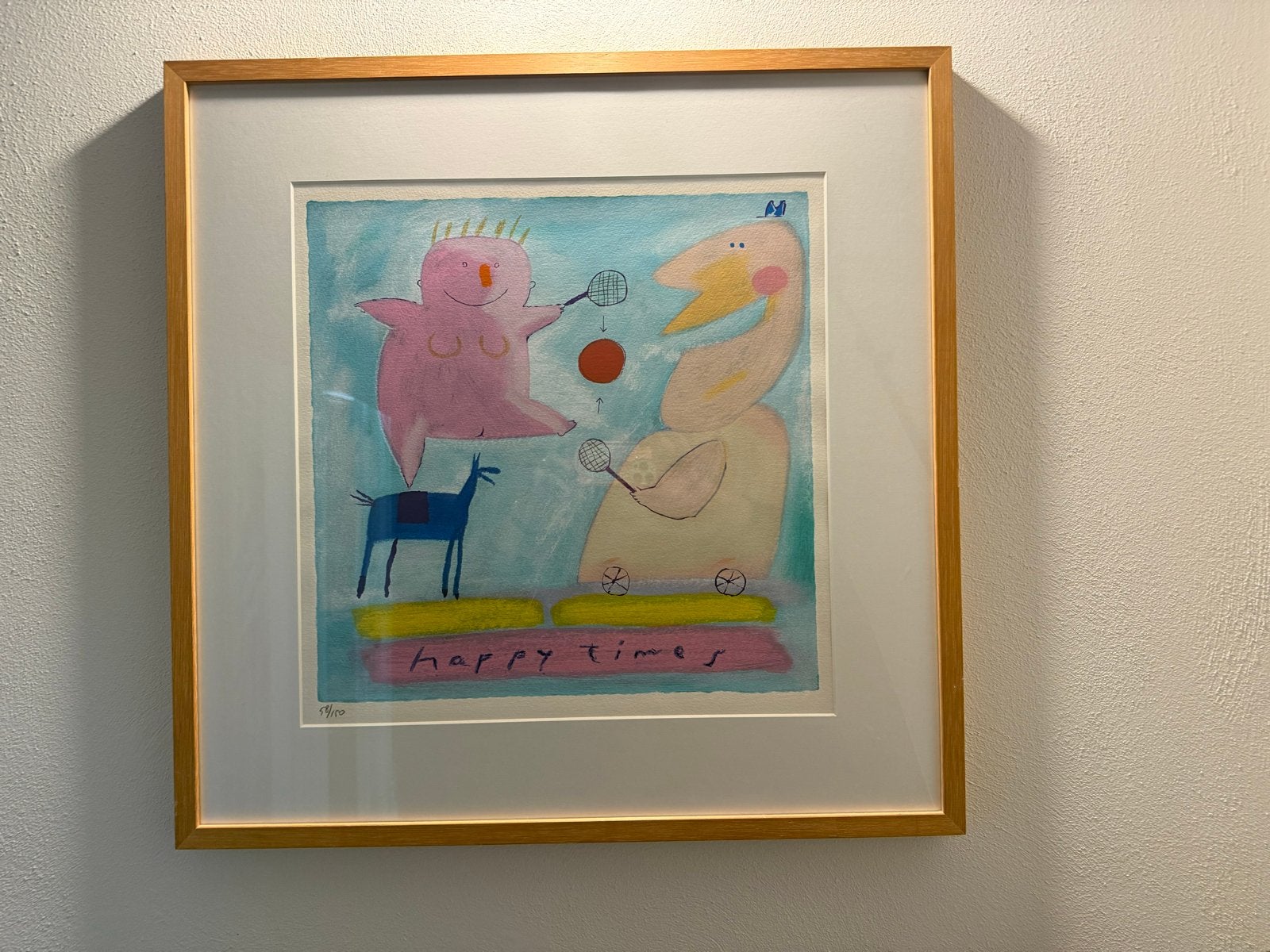 Zeefdruk 'Happy Times' van Wouter Stips - Gelimiteerd, Gelimiteerde oplage, Ophalen, Abstract, Zeefdruk