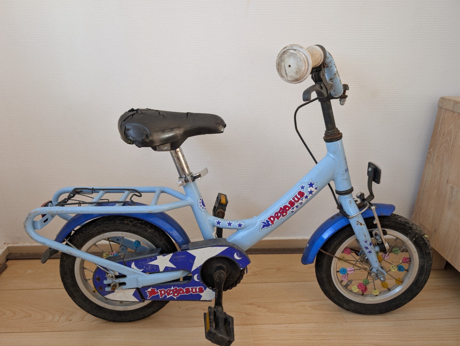 Pegasus kinderfiets - Blauw - 12 inch, Gebruikt, Velgrem, Ophalen of Verzenden, Minder dan 16 inch