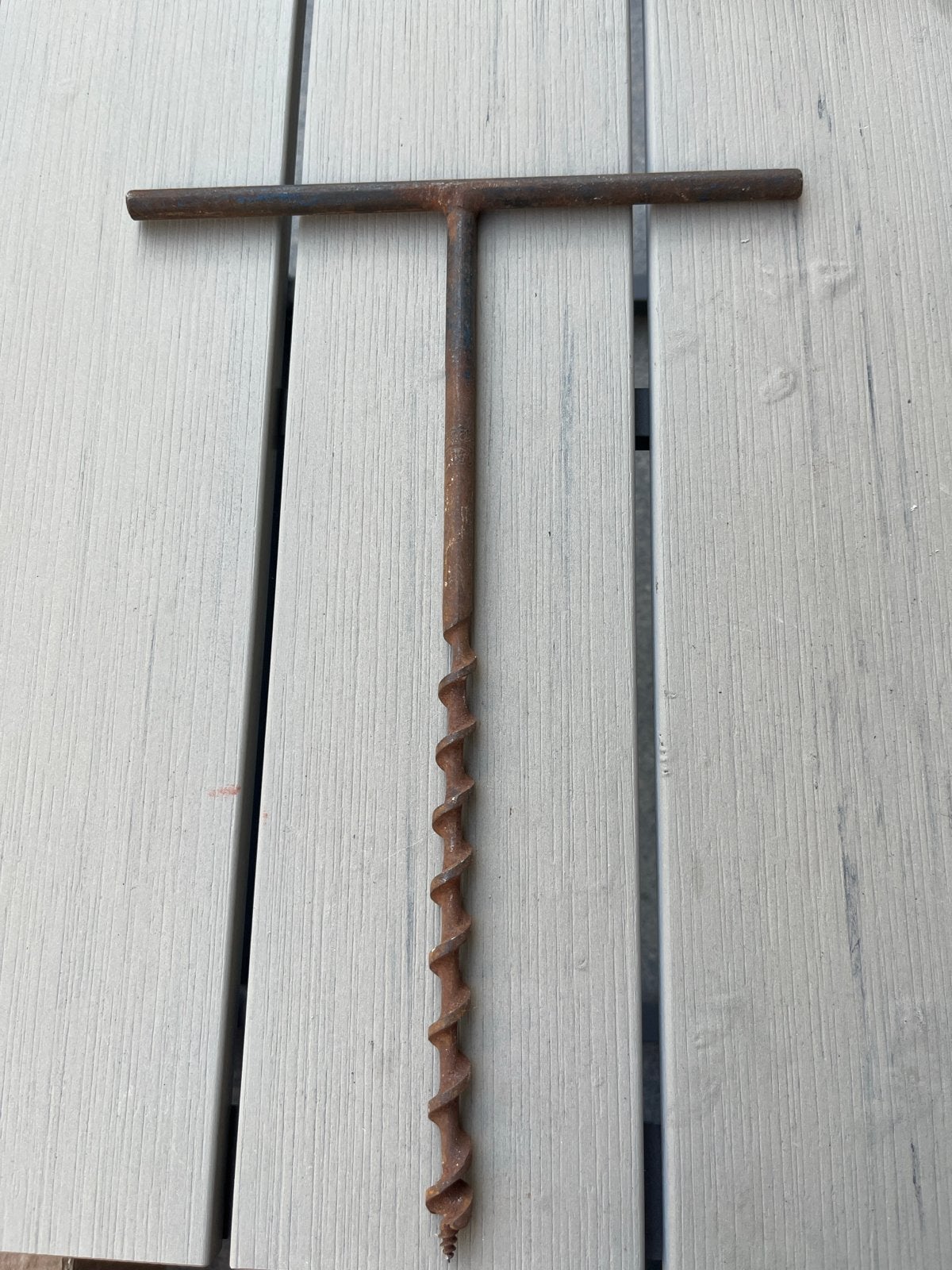 Oude handboor - Vintage grondboor, Antiek en Kunst, Ophalen of Verzenden