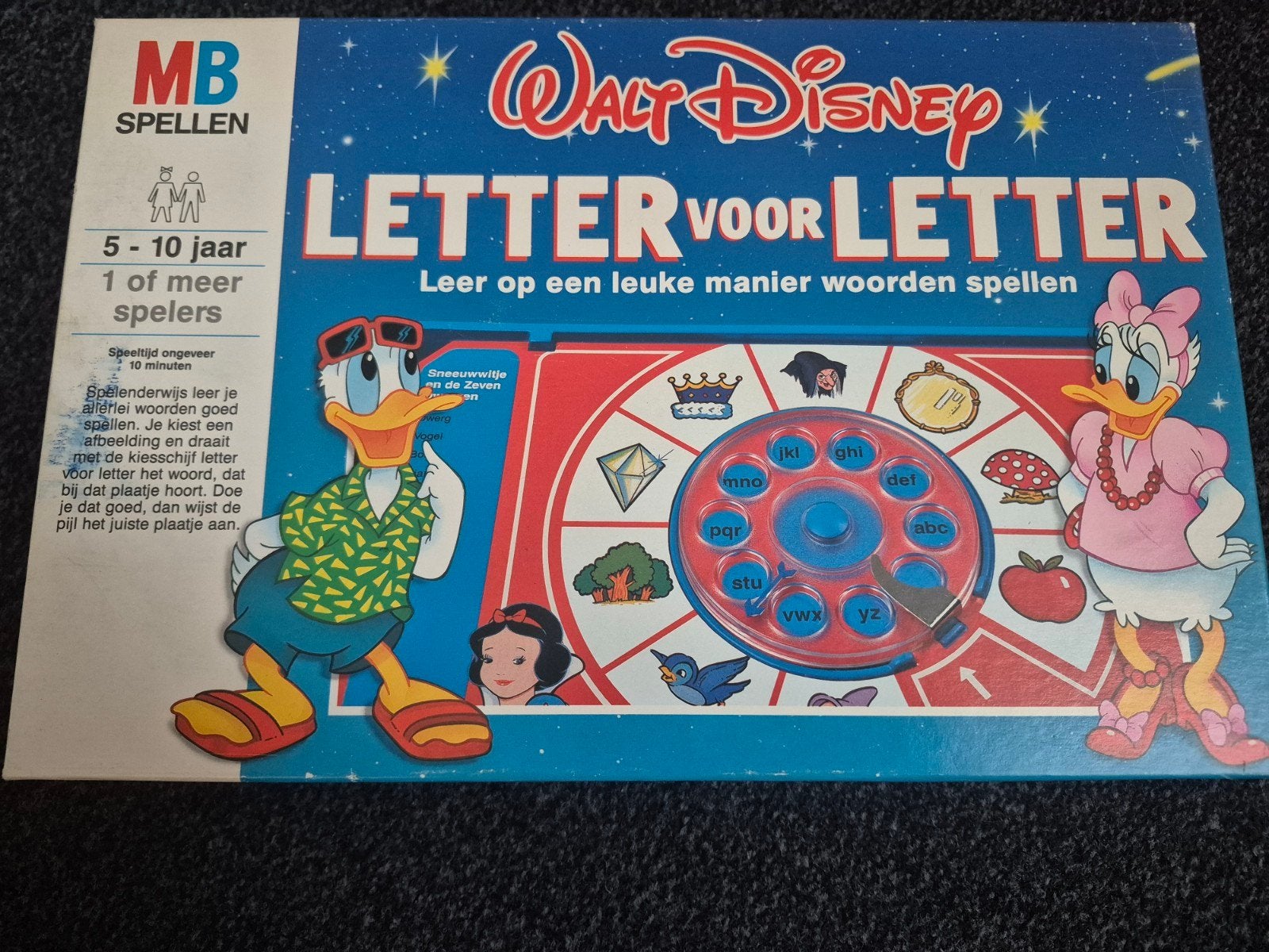 Walt Disney Letter voor Letter bordspel - educatief spel, Een of twee spelers, Ophalen of Verzenden, Gebruikt