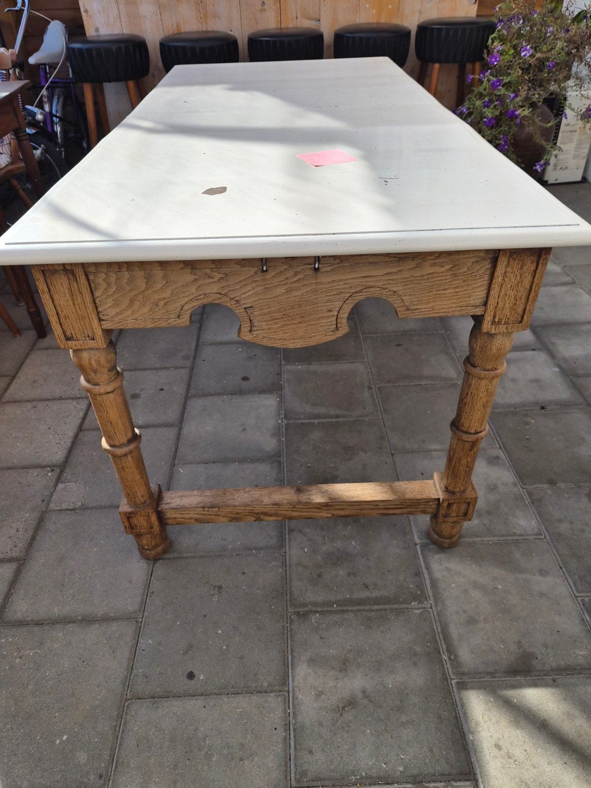 Uitschuifbare eettafel - Landelijke stijl, Ophalen, Gebruikt, 50 tot 100 cm, Vier personen