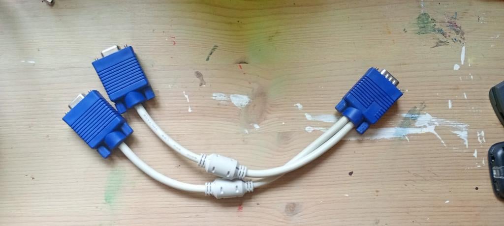 VGA splitter kabel 1 naar 2 – dubbele monitor (mirror), Ophalen of Verzenden