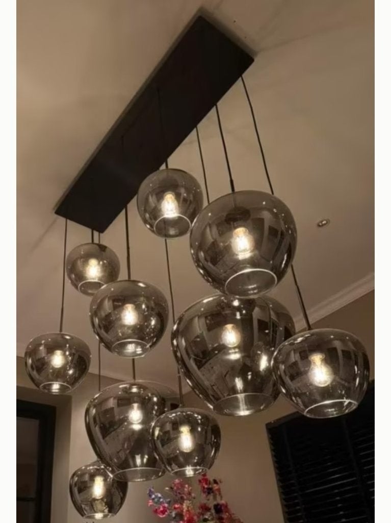Light en living smoke hanglamp, Ophalen, Zo goed als nieuw, Glas, Light en living
