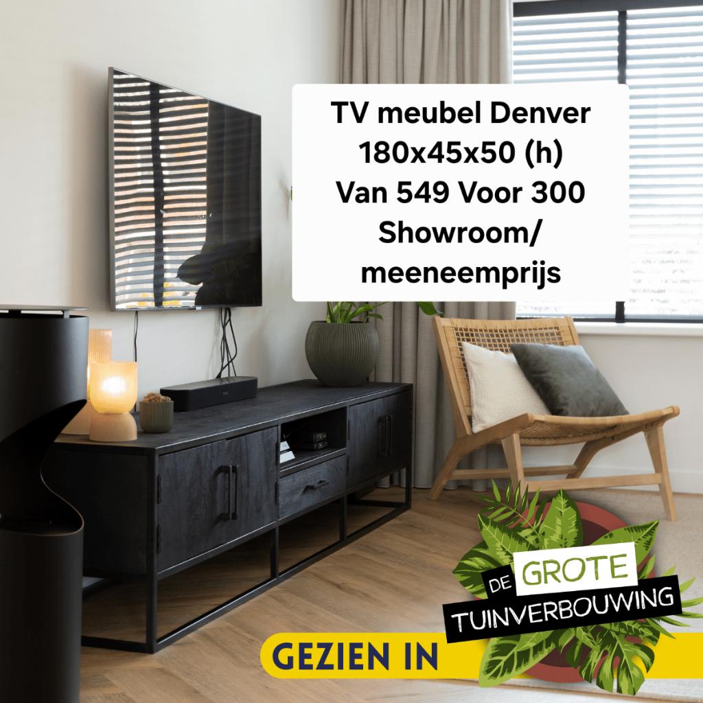 TV meubel, Ophalen, Overige materialen, 150 tot 200 cm, Nieuw
