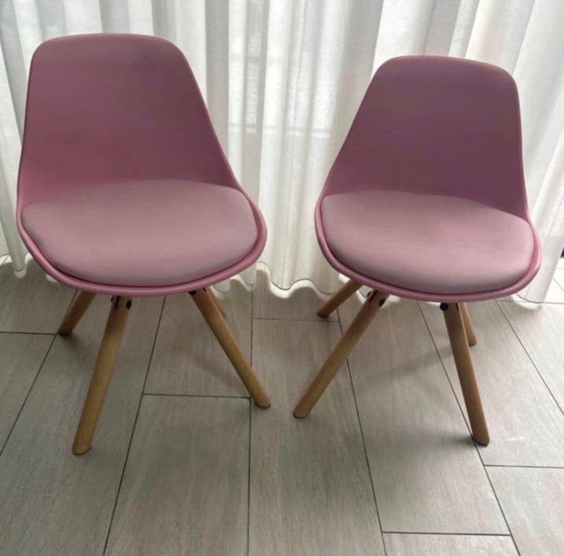 2 Roze Peuter/Kleuter Stoelen, Ophalen of Verzenden, Gebruikt, Stoel(en)