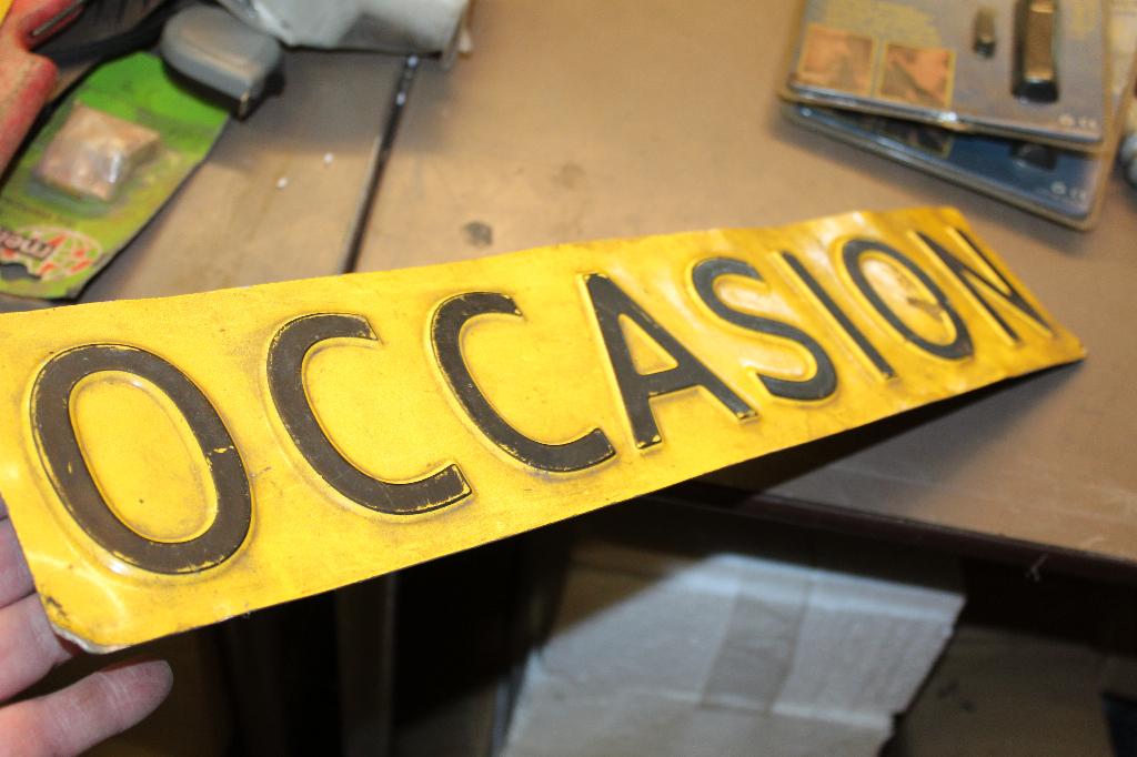Occasion - metalen nummerbord -auto verkoop, Ophalen