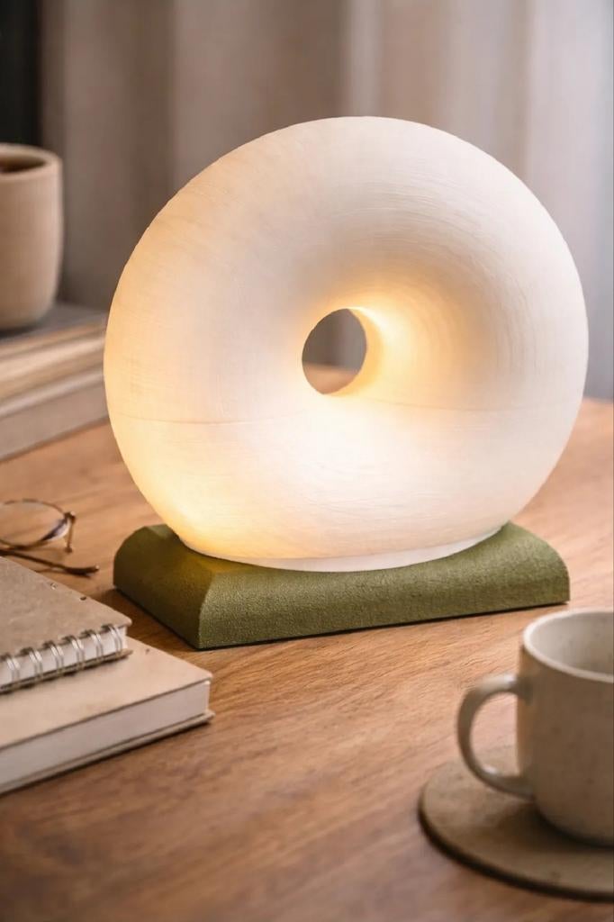 Moderne Donut Lamp - Meer dan 30 kleuren optie slimme lamp, Huis en Inrichting, Ophalen of Verzenden, Nieuw, Minder dan 50 cm