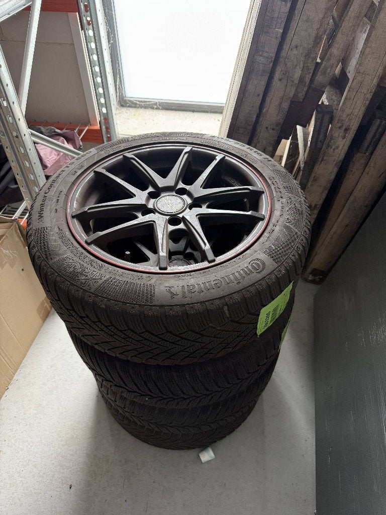 Winterset 16 inch lichtmetalen velgen + Continental, Ophalen