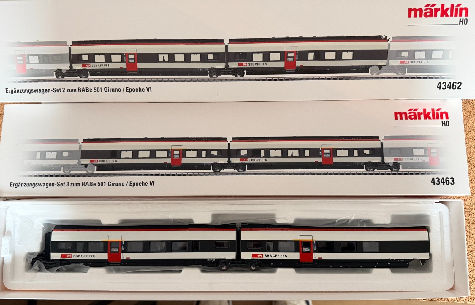 Märklin Giruno aanvulsets 43462 en 43463 (nieuwstaat), Wisselstroom, Ophalen of Verzenden, Märklin, Nieuw
