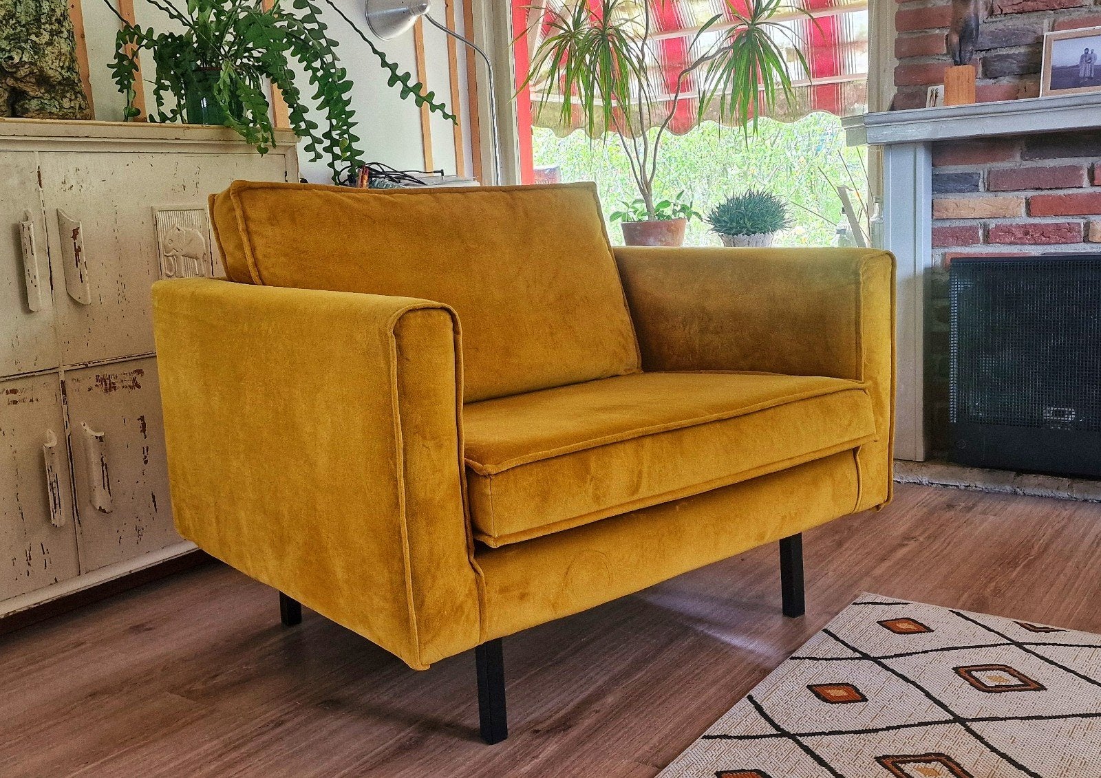 Loveseat, fauteuil Sissy Boy, Modern, Comfortabel, Velours, 75 tot 100 cm, Ophalen of Verzenden, Zo goed als nieuw