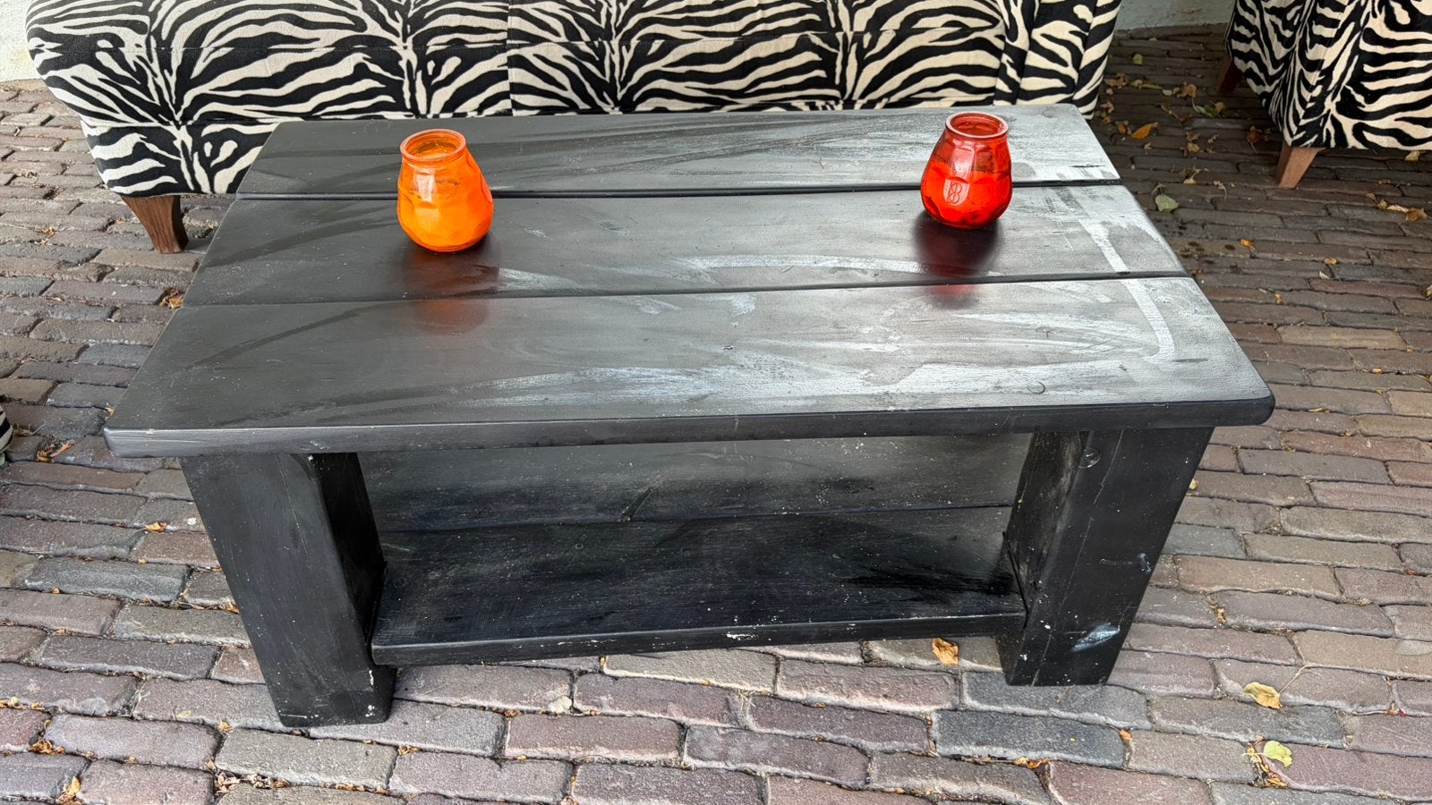 Side Table indoor / outdoor, Huis en Inrichting, Tafels | Sidetables, Ophalen, Gebruikt, 50 tot 100 cm, Eikenhout