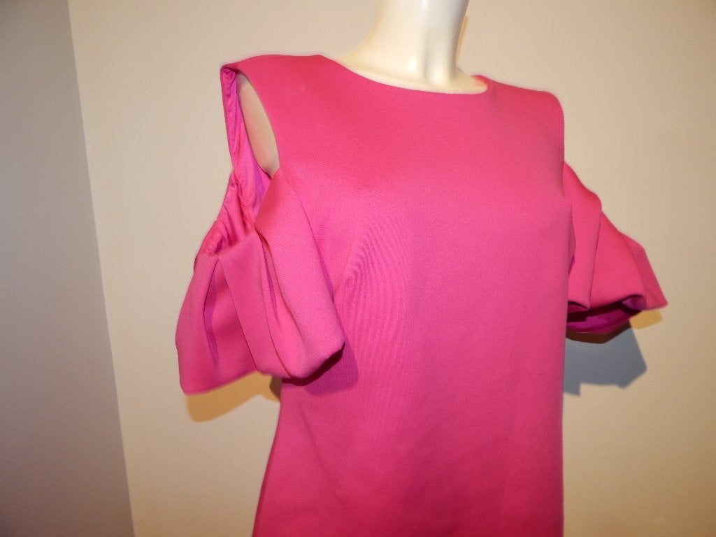 Ted Baker beeldschone jurk roze band roes om de arm 5/44, Maat 42/44 (L), Ophalen of Verzenden, Zo goed als nieuw, Roze