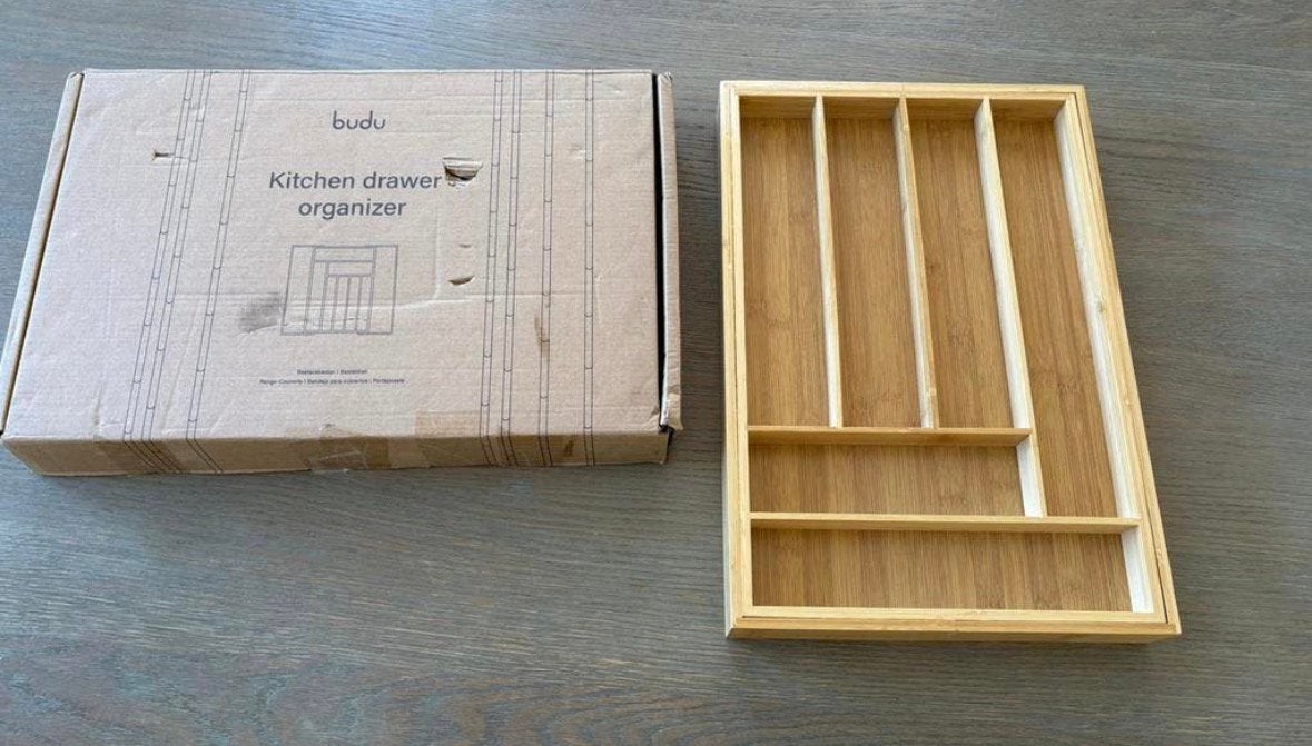 Budu Uitschuifbare Bamboe Bestekbak, !, !, Ophalen of Verzenden, Zo goed als nieuw